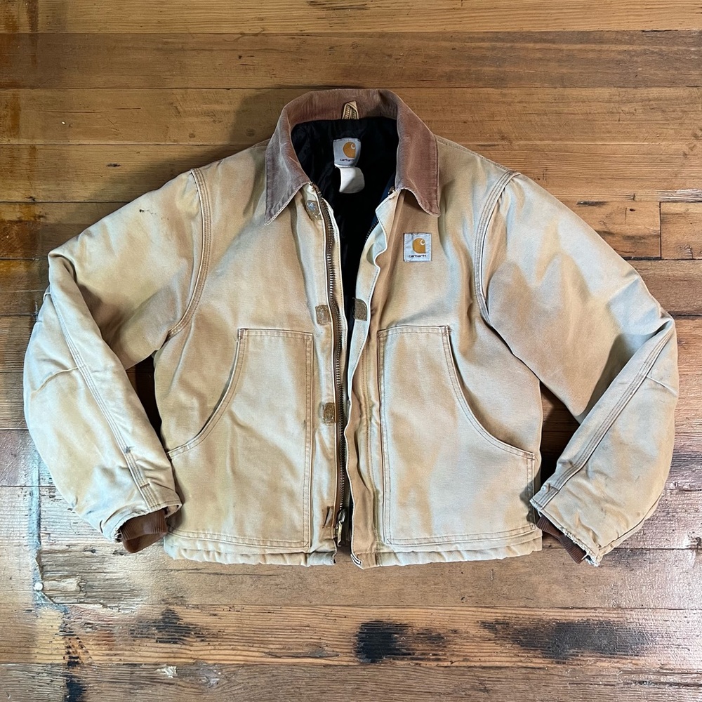 Carhartt Arctic Quilt Lined Jacket Vintage Distressed Men’s Small 40R
